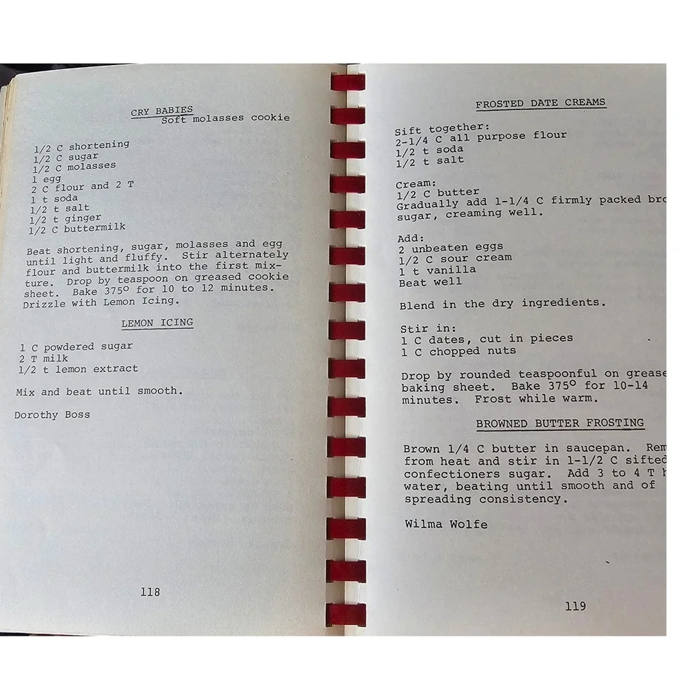 Community Cookbook Lot 3 Spiral Vintage 1981, 1989, & 1992 Collectible Retro